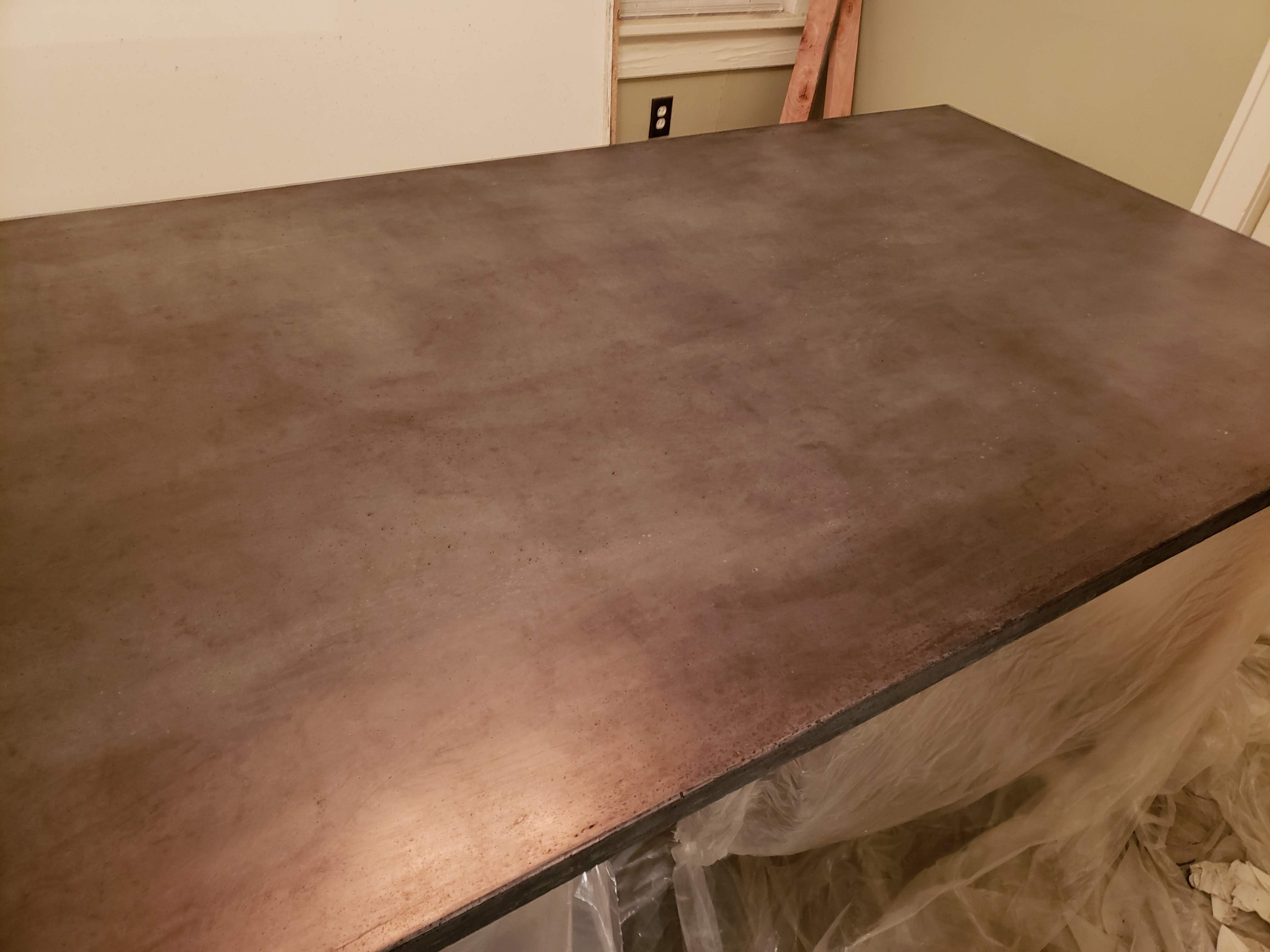 Concrete Table Top Dye Cleaned